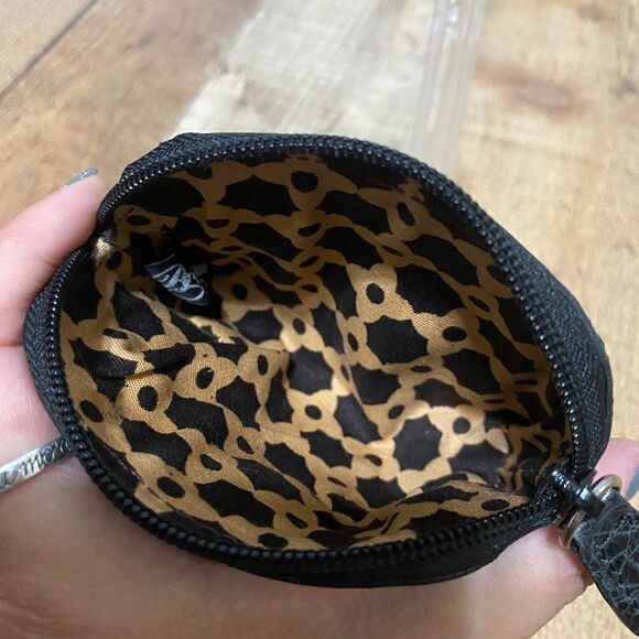 Brighton Black Croc Leather Coin Change Purse - Heart Design - Picture 9 of 9